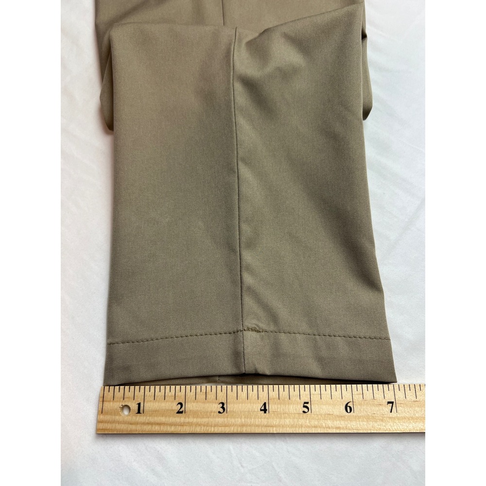 Haggar Chino Pant Men 34x32 Khaki Tan Cool Right Performance Flex Golf Slack G04 - Picture 8 of 11